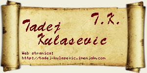 Tadej Kulašević vizit kartica
